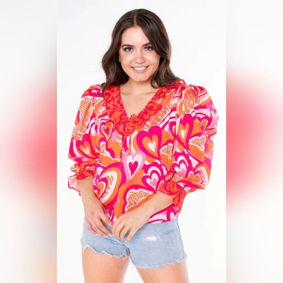 NWT Alden Adair Lovers Lane Jean Top Shirt Women's size Medium - Picture 1 of 6